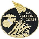 Eagle Emblems P62996 Pin-Usmc,Iwo Jima,Logo (1