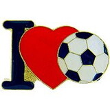 Eagle Emblems P63293 Pin-Soccer, I Heart (1