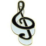 Eagle Emblems P63329 Pin-Music, Note, G Cleff, Bk (1