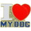 Eagle Emblems P63499 Pin-Dog,I Love My Dog (1")