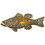 Eagle Emblems P63517 Pin-Fish,Bass,Large Mouth (BRN), (1")