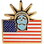 Eagle Emblems P63861 Pin-Usa, Statue Of Liberty W/Flag (1")