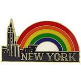 Eagle Emblems P63872 Pin-Ny, City & Rainbow (1