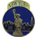 Eagle Emblems P63901 Pin-Ny,Statue Of Liberty & CITY, (1