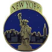 Eagle Emblems P63901 Pin-Ny,Statue Of Liberty & CITY, (1")