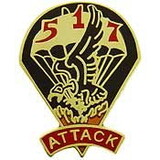 Eagle Emblems P64015 Pin-Army, 517Th A/B Inf. (1