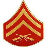 Eagle Emblems P64026 Rank-Usmc, E4, Corporal (Clr) (7/8