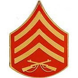 Eagle Emblems P64027 Rank-Usmc,E5,Sgt (CLR), (7/8