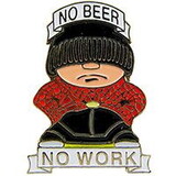 Eagle Emblems P64113 Pin-Fun, No Beer No Work (1