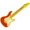 Eagle Emblems P64120 Pin-Music, Guitar, Elec (Red) (1-1/2")