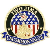 Eagle Emblems P64493 Pin-Usmc,Iwo Jima (1-3/16")