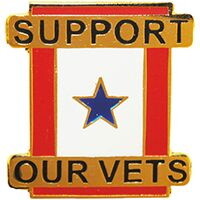 Eagle Emblems P64883 Pin-Family Mem.In Svc. SUPPORT OUR VETS!, (1")