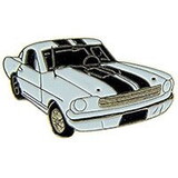 Eagle Emblems P65005 Pin-Car, Mustang, '66, White Gt350, Striped Hood (1