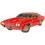 Eagle Emblems P65037 Pin-Car, Dodge, Challenger (Red) (1")