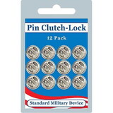 Eagle Emblems PB011 Pin Back-Metal Clutch ( 12 PACK) SILVER