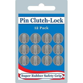 Eagle Emblems PB012 Pin Back-Rubber Clutch (12 Pack)      Gray