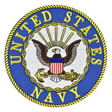 Eagle Emblems PM0004 Patch-Usn Logo (03) (Ylw Txt) (3