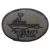 Eagle Emblems PM0019 Patch-Vietnam, River Rats (Subdued) (3