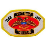 Eagle Emblems PM0021 Patch-Vietnam, Veteran, 1959-75 (3-1/2
