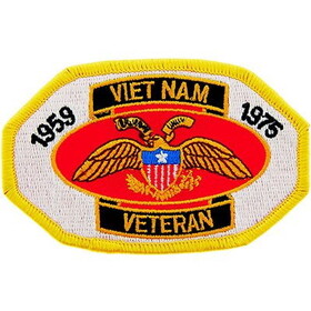 Eagle Emblems PM0021 Patch-Vietnam,Veteran, 1959-75, (3-1/2")