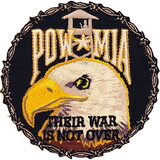 Eagle Emblems PM0031 Patch-Pow*Mia,Their War (3-1/16