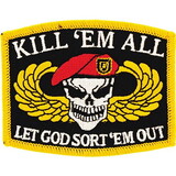 Eagle Emblems PM0060 Patch-Kill'Em All, Let God (3-3/8