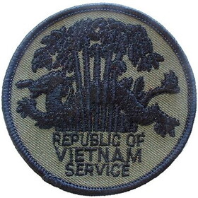 Eagle Emblems PM0062 Patch-Vietnam,Rep.Of Svc (SUBDUED), (3")