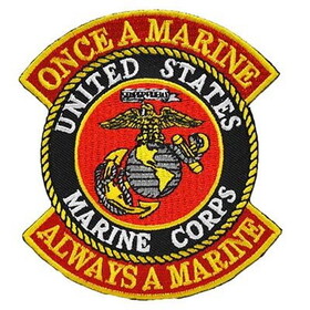 Eagle Emblems PM0067 Patch-Usmc Logo,Once A Marine (4-1/8")
