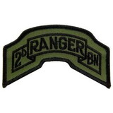 Eagle Emblems PM0104 Patch-Army,Tab,Ranger.02Nd (SUBDUED), (3-5/8