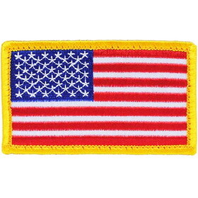 Eagle Emblems PM0113V Patch-Flag,Usa,Gold V (L) (Velcro), (3-3/8"x2")