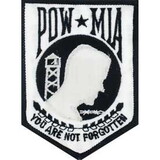 Eagle Emblems PM0118 Patch-Pow*Mia (White) (3-1/2