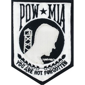 Eagle Emblems PM0118 Patch-Pow*Mia (WHITE), (3-1/2")