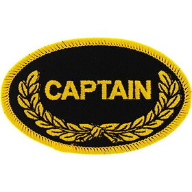 Eagle Emblems PM0200 Patch-Oval,Captain (3-1/2")