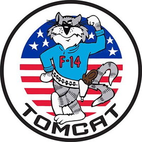 Eagle Emblems PM0204 Patch-Usn,Tomcat,F-14 (RND), (3-1/16")