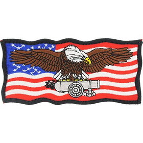 Eagle Emblems PM0219 Patch-Usa,Eagle,Cannon (4-1/2")