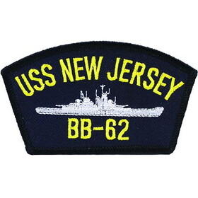 Eagle Emblems PM0226 Patch-Uss,New Jersey (4"x2-1/4")