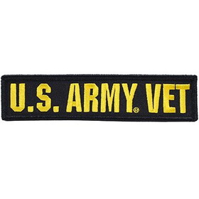 Eagle Emblems PM0240 Patch-Army,Tab,Us.Army Vet (GLD/BLK), (5-1/2"x1-1/4")