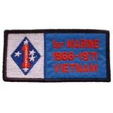 Eagle Emblems PM0304 Patch-Viet,Bdg,Usmc,1St 1966-1971, (4-1/8