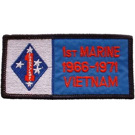 Eagle Emblems PM0304 Patch-Viet,Bdg,Usmc,1St 1966-1971, (4-1/8"x2")