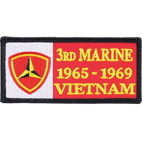 Eagle Emblems PM0305 Patch-Viet,Bdg,Usmc,3Rd 1965-1969, (4-1/8"x2")