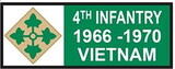 Eagle Emblems PM0311 Patch-Viet, Bdg, Army, 004Th 1966-1970 (4-1/4