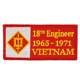 Eagle Emblems PM0315 Patch-Viet,Bdg,Army,018Th 1965-1971, (4-1/8"x2")