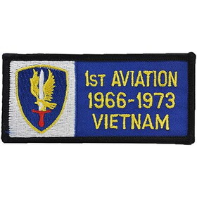 Eagle Emblems PM0316 Patch-Viet,Bdg,Army,001St Ava 1966-1973 AVIATION, (4-1/8"x2")