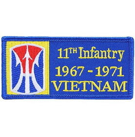 Eagle Emblems PM0317 Patch-Viet,Bdg,Army,011Th 1967-1971, (4-1/8"x2")