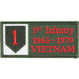 Eagle Emblems PM0319 Patch-Viet,Bdg,Army,001St 1965-1970, (4-1/8