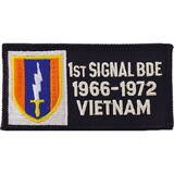 Eagle Emblems PM0327 Patch-Viet, Bdg, Army, 001St 1966-1972 Signal Bde (4-1/4