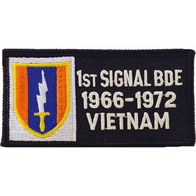 Eagle Emblems PM0327 Patch-Viet,Bdg,Army,001St 1966-1972 SIGNAL BDE, (4-1/8"x2")