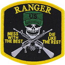 Eagle Emblems PM0366 Patch-Mess W/Best, Ranger (3-1/4
