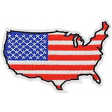 Eagle Emblems PM0368 Patch-Flag, Usa, Map Design (3-3/4