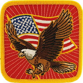Eagle Emblems PM0369 Patch-Usa,Eagle,Flag (3")